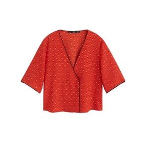 Mango Dotted Retro Top